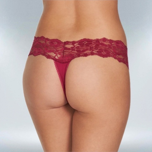 ➕🌸🆕 FREDERICK'S OF HOLLYWOOD ||   Bridget Plus-Size Cotton & Lace Thong- - Picture 2 of 6